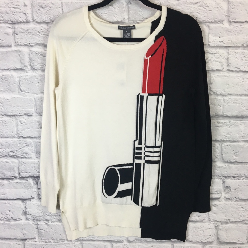 LAST CALL!! NWT Chelsea & Theodore Lipstick Sweater